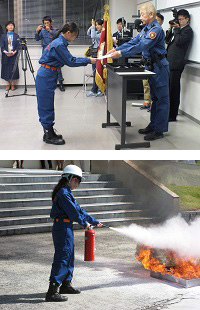 学生消防団員活動の様子