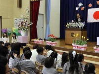 高倉台幼稚園入園式の様子